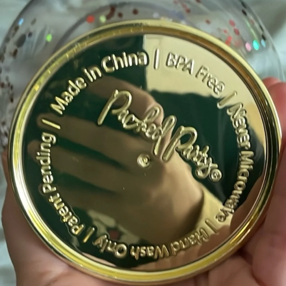 Packed Party Gold and White Cheers Tumbler